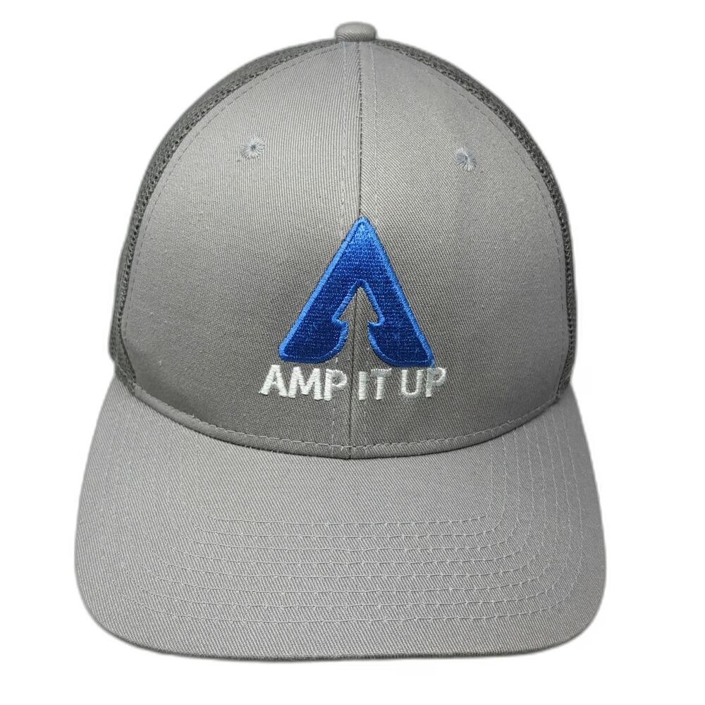 Quake City Caps Trucker Hat Gray One Size Mesh Back Snapback Amp It Up Logo